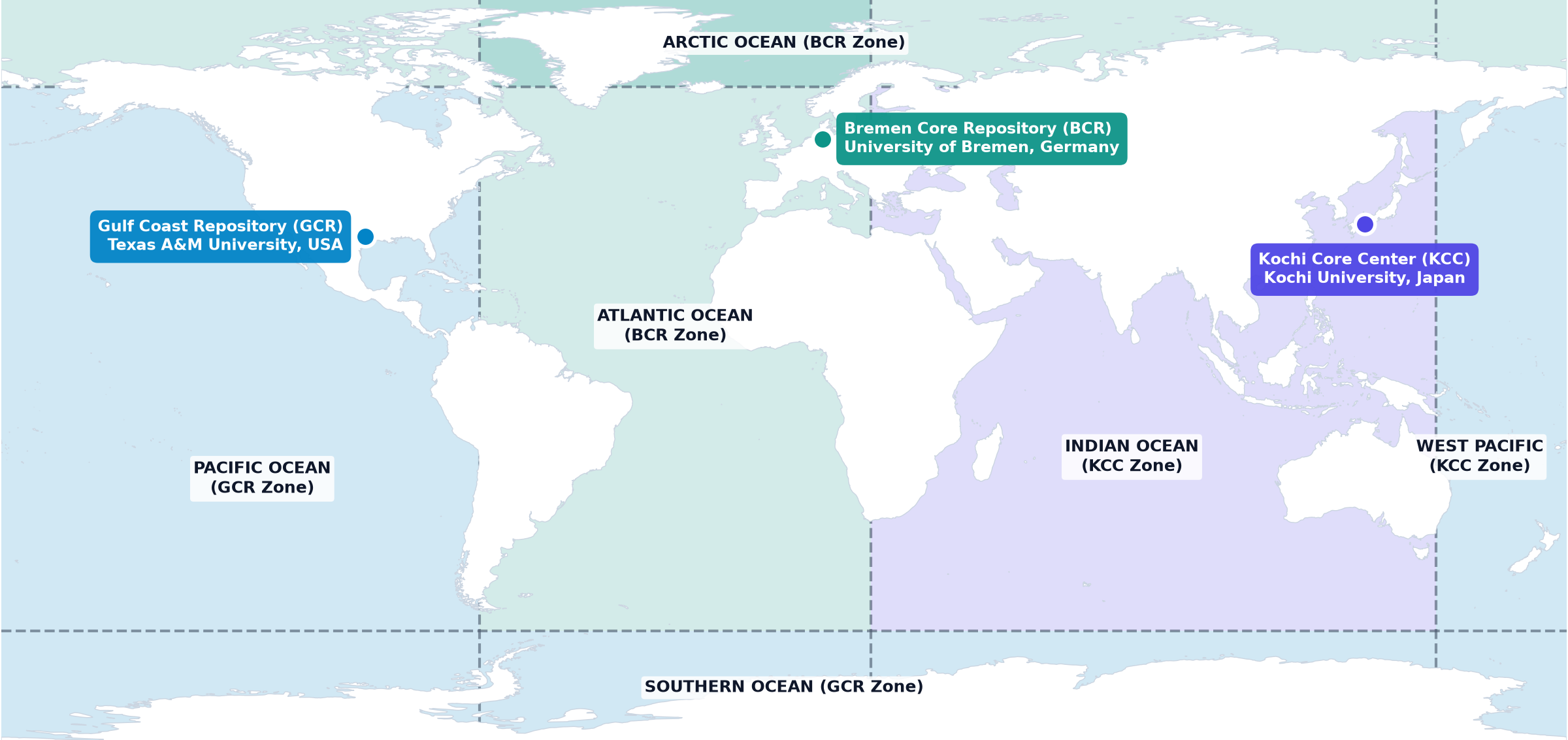 Global Core Repository Jurisdictions Map